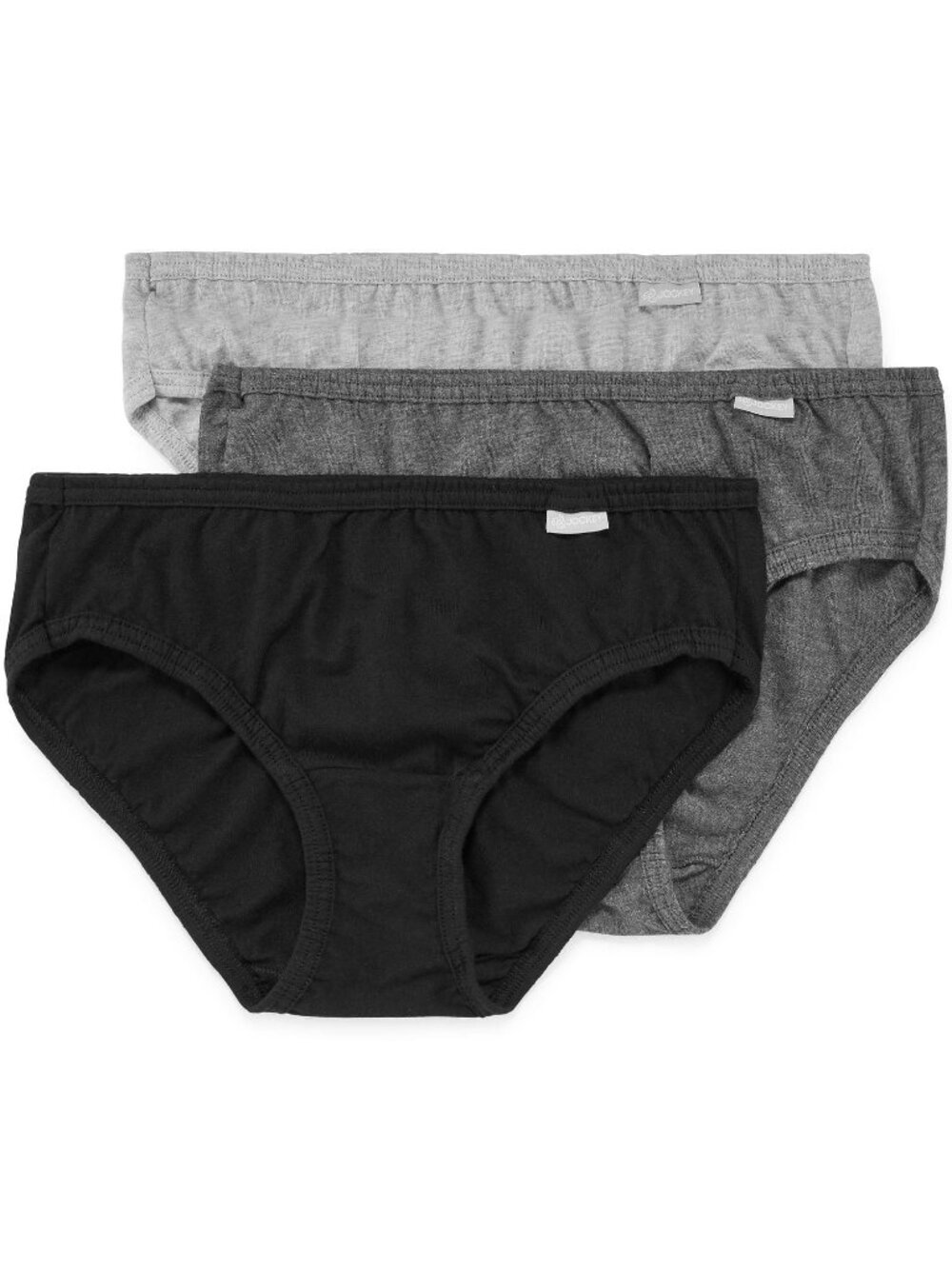 #2442 Jockey Elance Bikini Underwear 3 Pack Grey Heather/Charcoal Grey Heather/